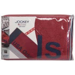 JOCKEY RED GRINDLE BATH TOWEL - STYLE T123
