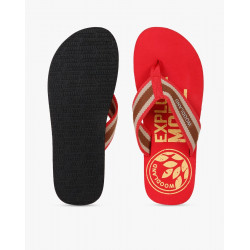 WOODLAND RED CASUAL SLIPPERS FOR MEN