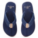 WOODLAND NAVY AND CAMEL CASUAL SLIPPERS FOR MEN