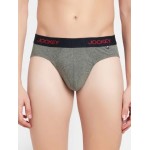 MENS BRIEF WITH EXTENDED WITH WAISTBAND - MID GREY MELANGE