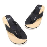 WOODLAND BLACK AND BEIGE SLIPPER FOR MEN