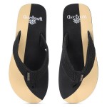 WOODLAND BLACK AND BEIGE SLIPPER FOR MEN