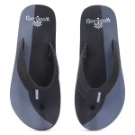 WOODLAND BLACK AND DARK GREY SLIPPER FOR MEN