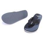 WOODLAND BLACK AND DARK GREY SLIPPER FOR MEN