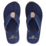 WOODLAND NAVY AND CAMEL CASUAL SLIPPERS FOR MEN