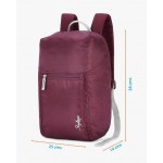SKYBAGS MAROON BACKPACK WITH PLACEMENT BRAND PRINT