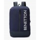 UNITED COLORS OF BENETTON BRAND PRINT NAVY BLUE BACKPACK