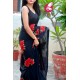 Subhash Sarees - Floral Work Black Georgette Saree - Nyassa 7