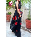 SUBHASH EMBELLISHED BLACK GEORGETTE SAREE - NYASSA 7