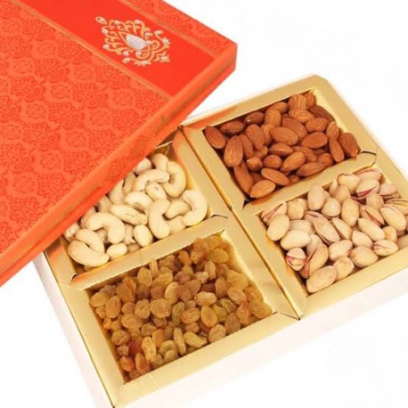 EXOTIC DRY FRUITS GIFT BOX - ASSORTED  -  250 GM X 4 PKTS